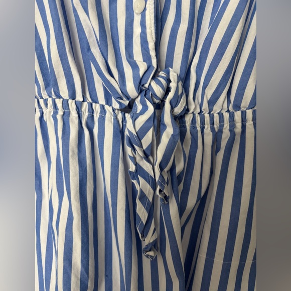 GAP blue and white stripe shirt dress size Large - Picture 3 of 9